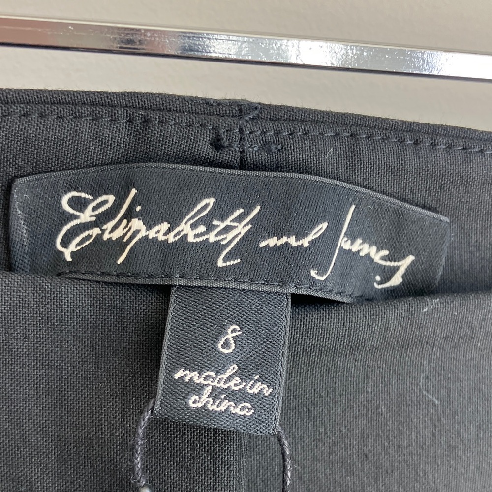 ELIZABETH AND JAMES Winston Tuxedo Pants Black w/Silver Stripe Women’s 8 NWT - Picture 3 of 11